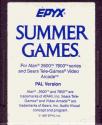 Summer Games Atari cartridge scan