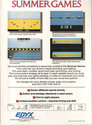 Summer Games Atari cartridge scan