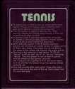 Tennis Atari cartridge scan