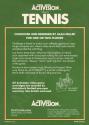 Tennis Atari cartridge scan