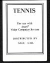 Tennis Atari cartridge scan