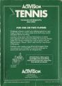 Tennis Atari cartridge scan