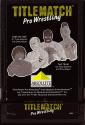 Title Match Pro Wrestling Atari cartridge scan
