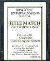 Title Match Pro Wrestling Atari cartridge scan