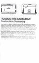 Tomarc the Barbarian Atari instructions