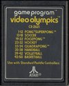 Video Olympics Atari cartridge scan