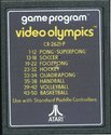 Video Olympics Atari cartridge scan