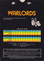 Warlords Atari cartridge scan