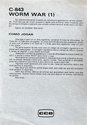 Worm War I Atari instructions