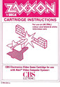 Zaxxon Atari instructions