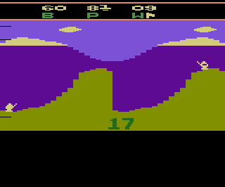 Artillery Duel atari screenshot