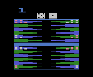 Backgammon atari screenshot