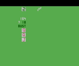 Blackjack atari screenshot