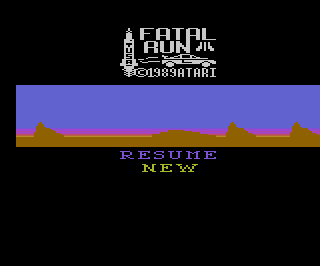 Fatal Run atari screenshot