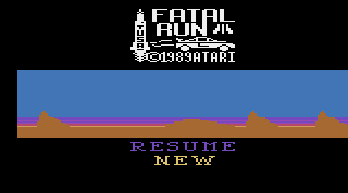 Fatal Run atari screenshot