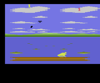 Frog Pond atari screenshot