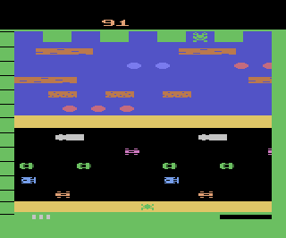 Frogger atari screenshot