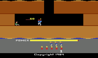 H.E.R.O. atari screenshot