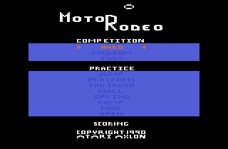 MotoRodeo atari screenshot
