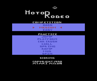 MotoRodeo atari screenshot