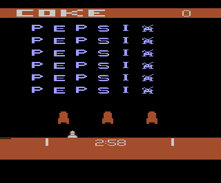 Pepsi Invaders atari screenshot