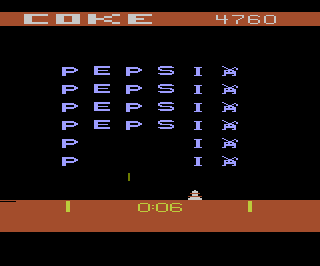 Pepsi Invaders atari screenshot