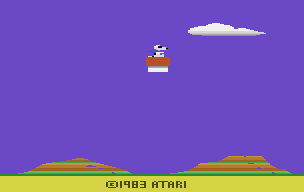 Snoopy and the Red Baron atari screenshot