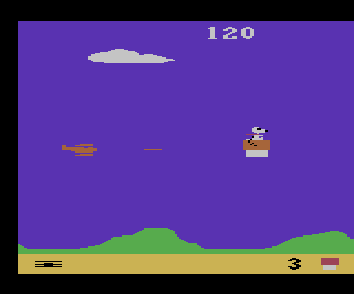 Snoopy and the Red Baron atari screenshot