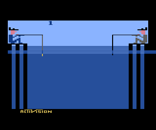 Super Hit Pak - River Raid / Grand Prix / Fishing Derby / Sky Jinks / Checkers atari screenshot