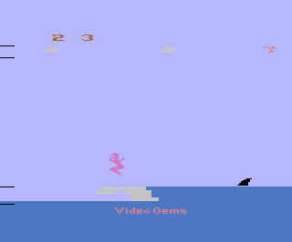 Surfer's Paradise But Danger Below! atari screenshot