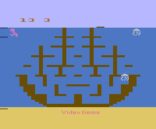Surfer's Paradise But Danger Below! atari screenshot