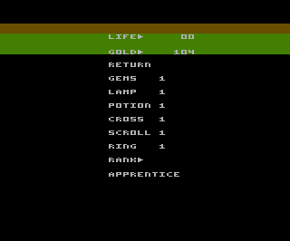 Sword of Saros atari screenshot