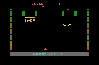 Worm War I atari screenshot