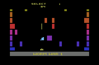 Worm War I atari screenshot