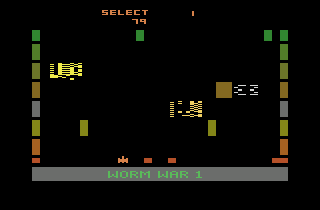 Worm War I atari screenshot