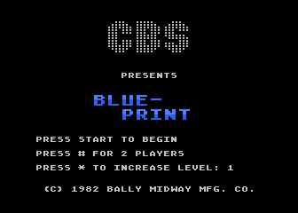 Blue Print atari screenshot