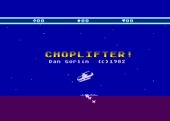 Choplifter! atari screenshot