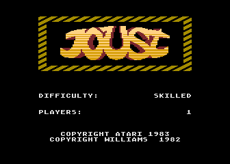 Joust atari screenshot