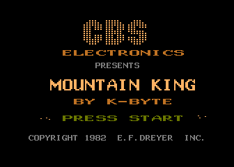 Mountain King atari screenshot