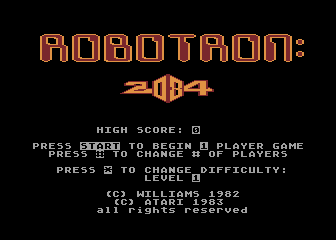 Robotron: 2084 atari screenshot