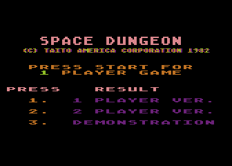 Space Dungeon atari screenshot