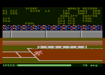 Track and Field atari screenshot