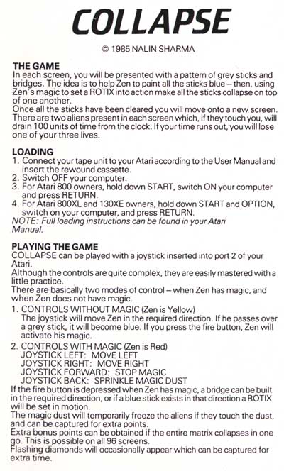 Instructions page 1