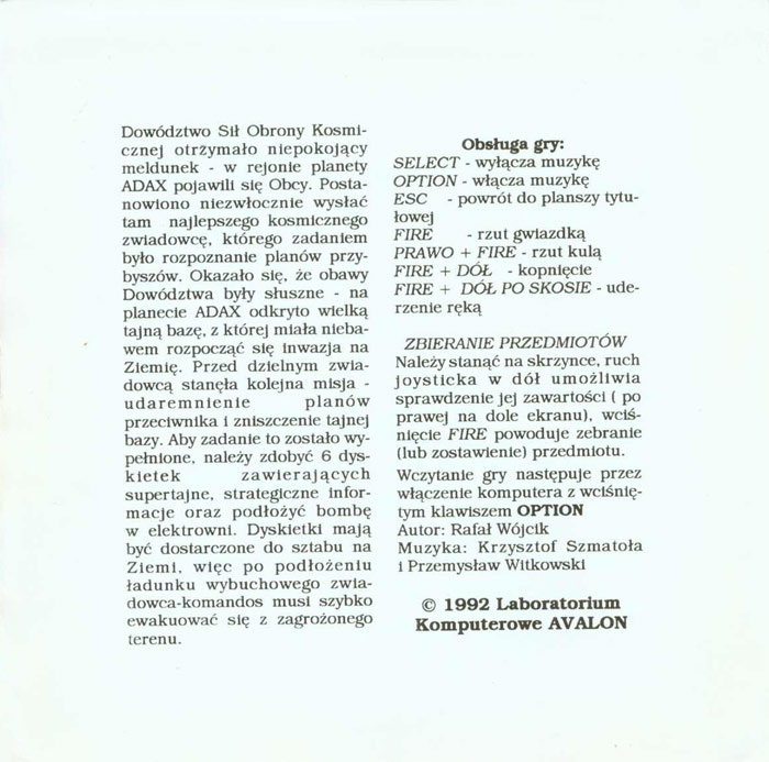 Instructions page 1