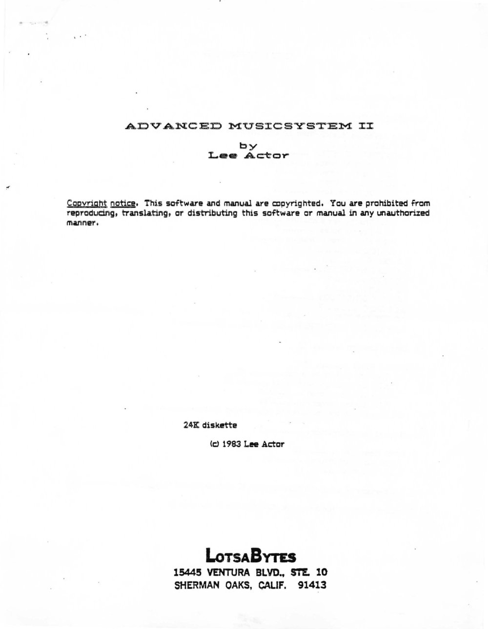 Instructions page 1