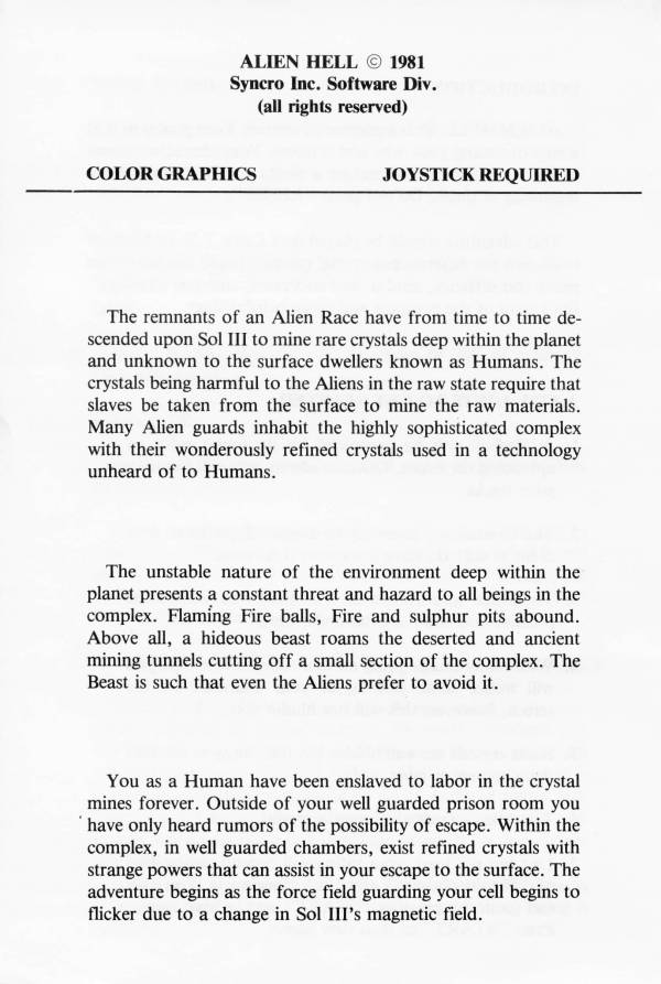 Instructions page 1