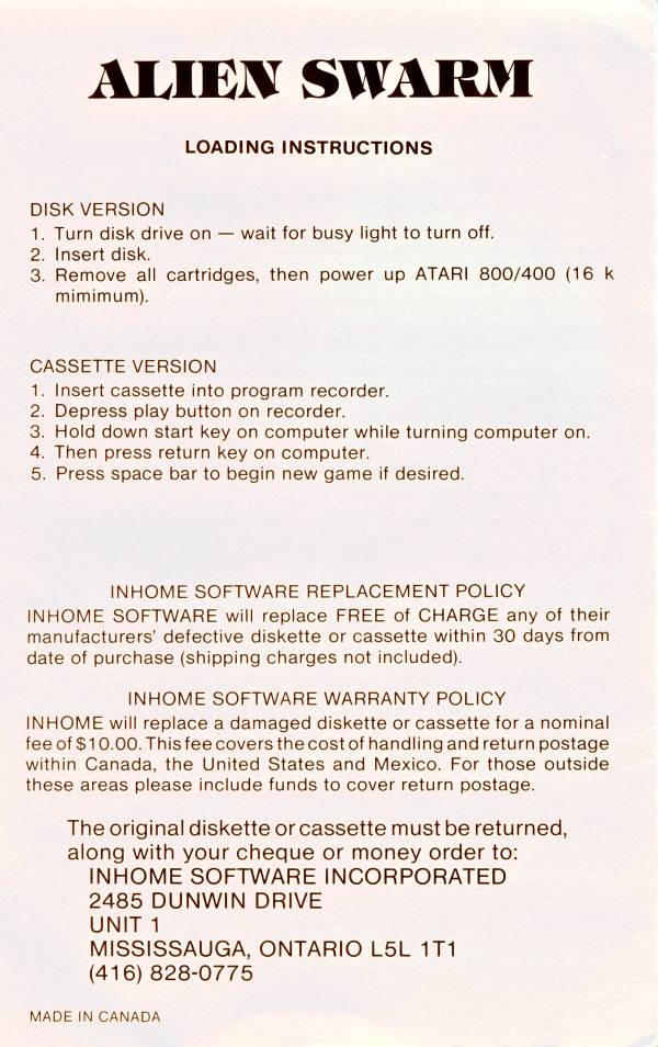 Instructions page 1