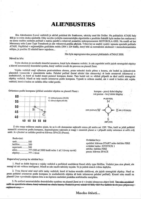 Instructions page 1