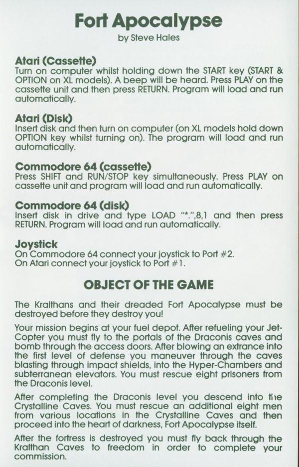 Instructions page 1