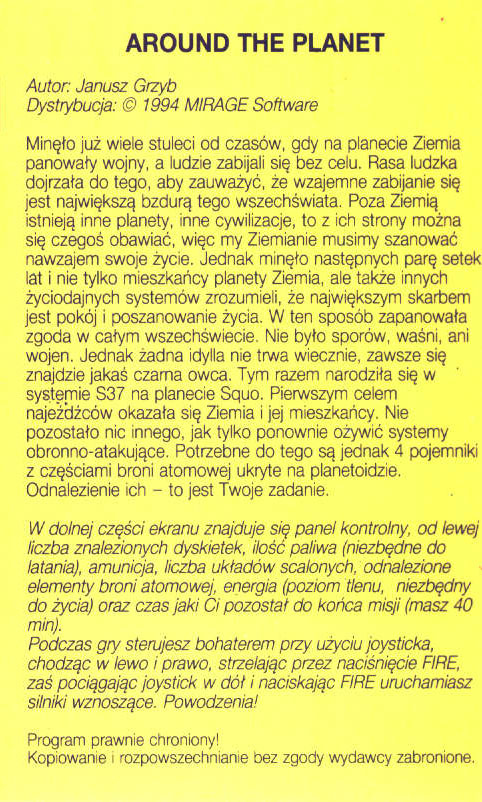 Instructions page 1
